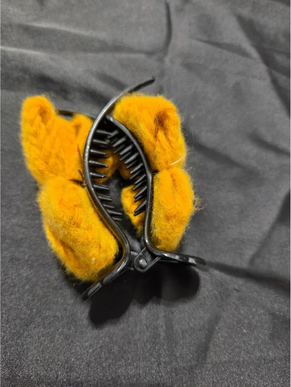 Yellow Bow Claw Clip